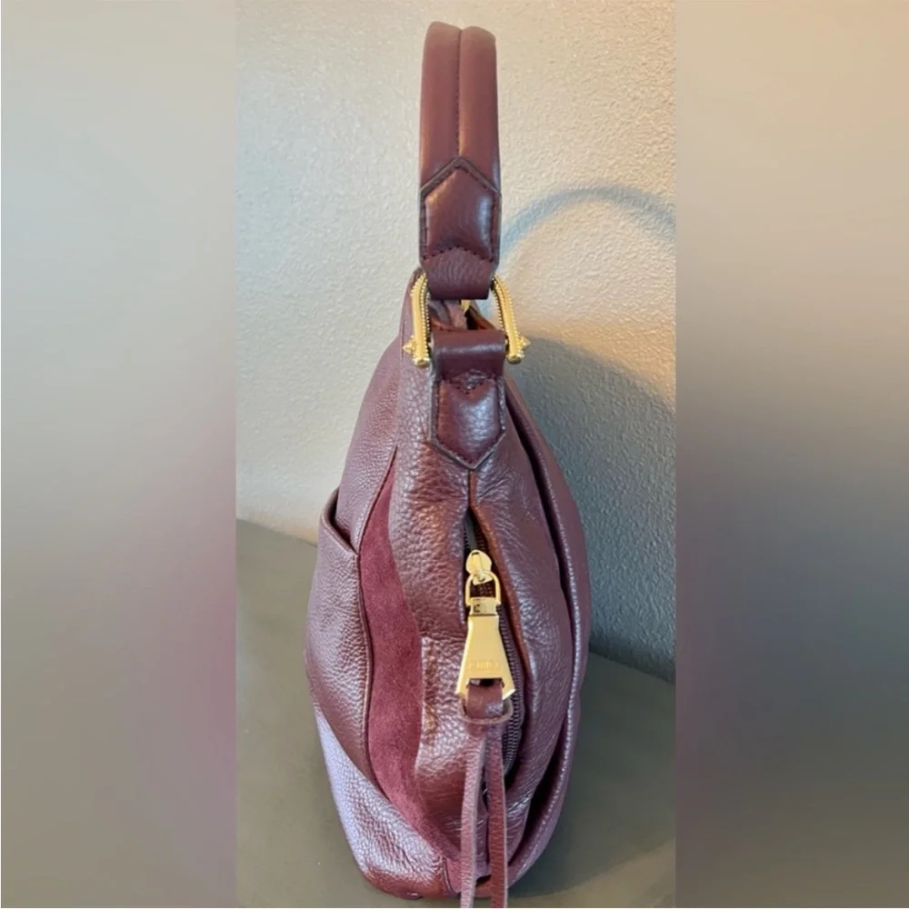 AIMEE KESTENBERG Leather and Suede Tuscany Designer Hobo Bag w/Gold and …